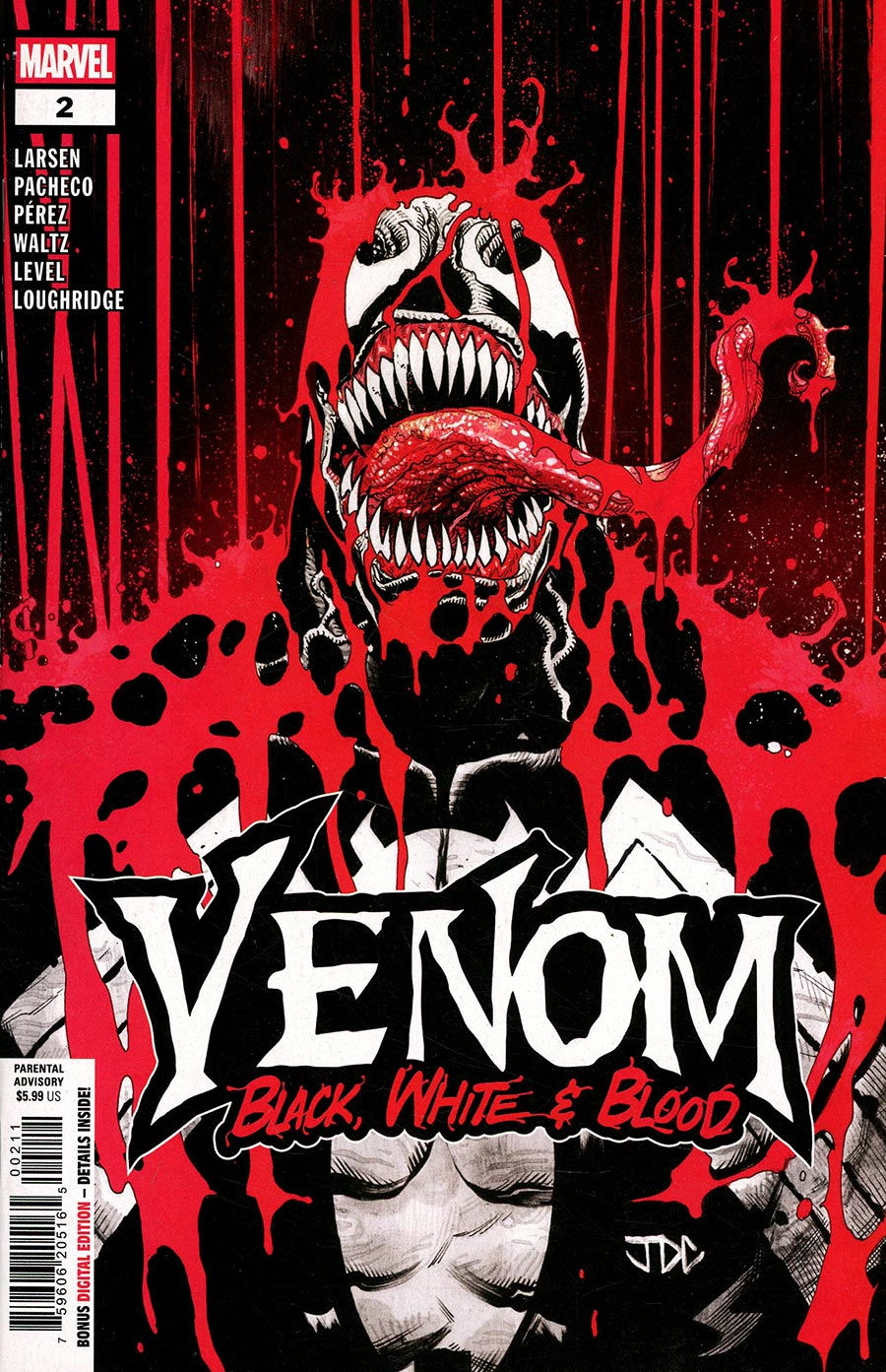Venom Black White & Blood #2 Cover A