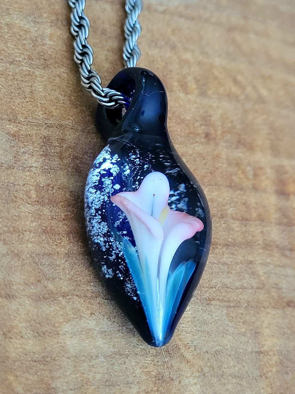 Thumbnail: Glass Calla Lily w/ Cobalt Background