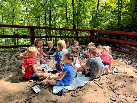 ECD Preschool snacks after a successful "bear hunt"