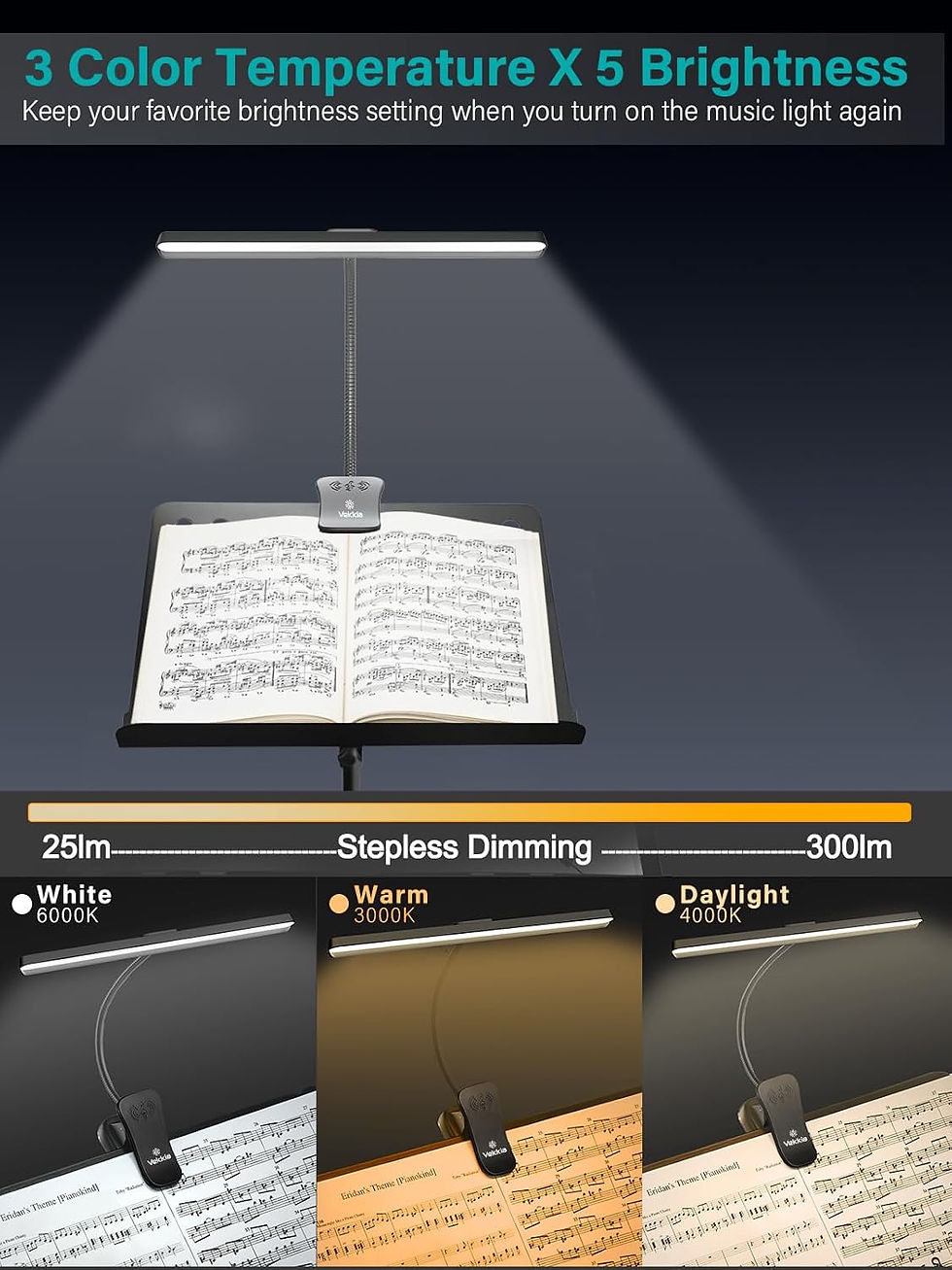 LED stand light for piano and other instruments