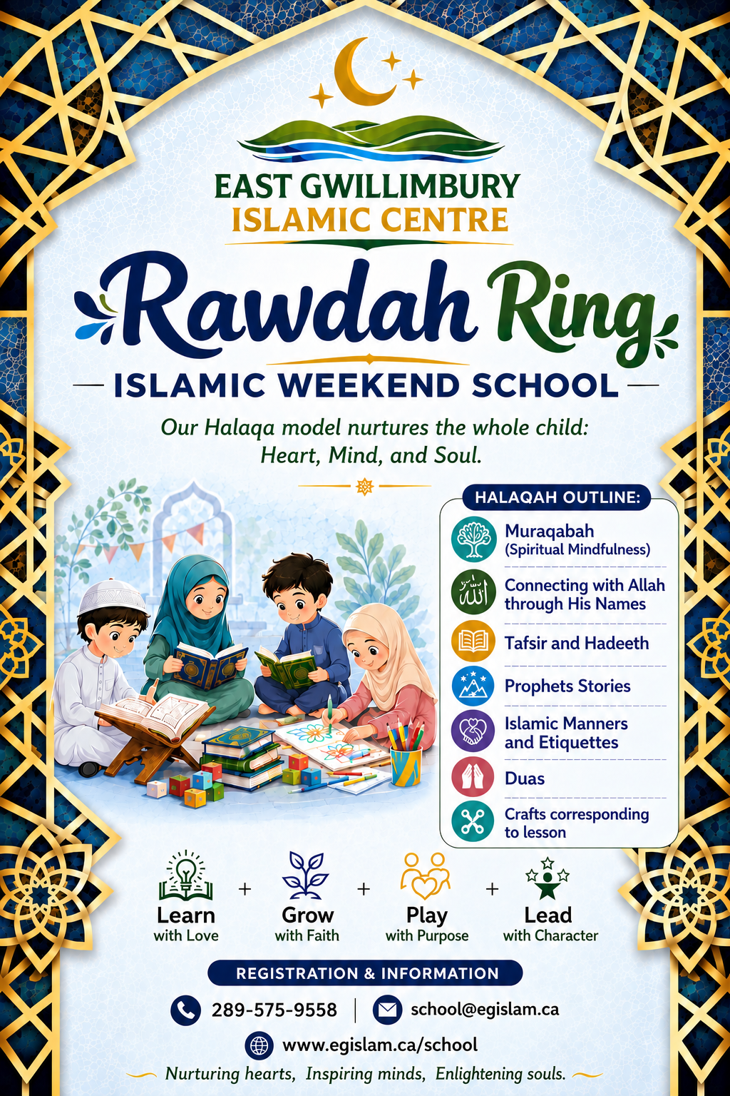 Rawdah Ring weekend school poster