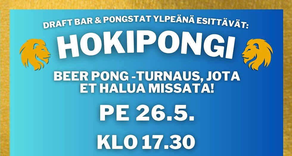 Hockeypong Beer Pong -turnaus!