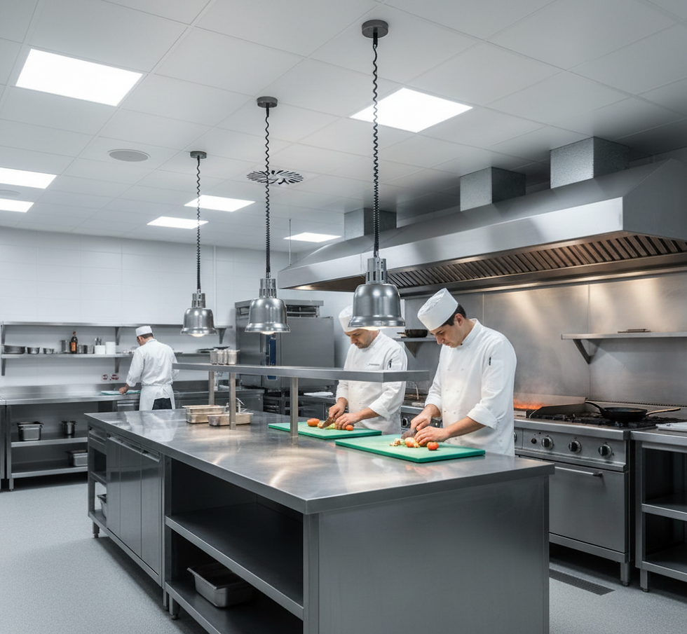 How Do Ventilation and Lighting Affect Commercial Kitchen Design?