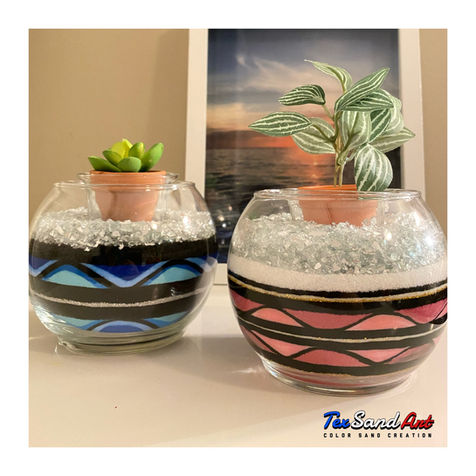 Glass Sand Art Designes