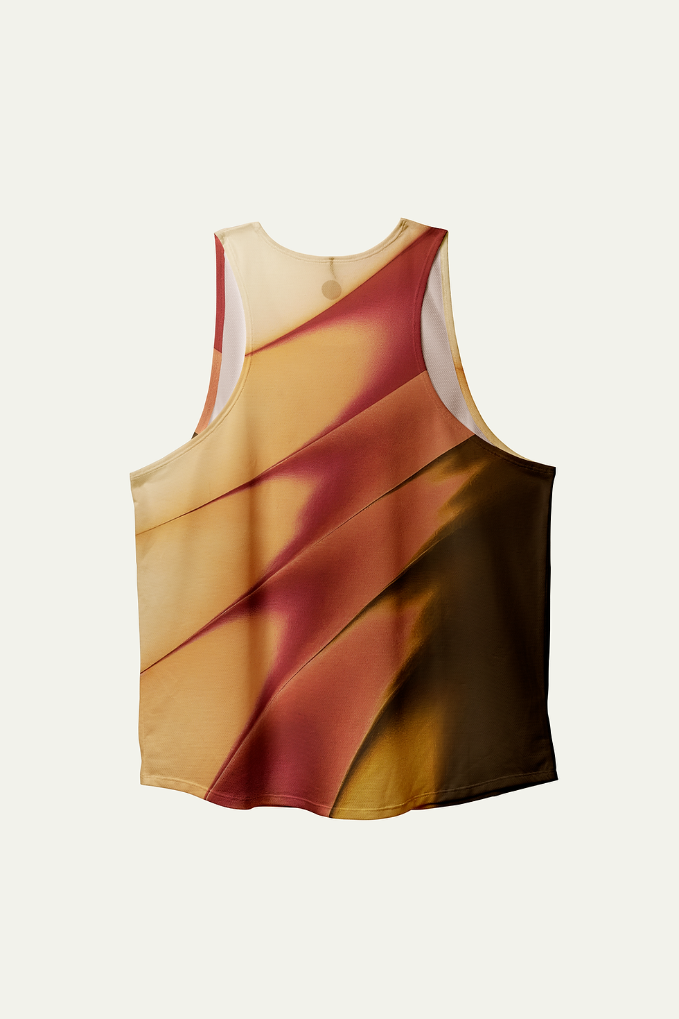 Dried Singlet · singlet para correr tonos tierra · vista de espalda