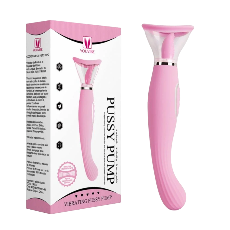 Vibrador Ponto G Sugador Clitóris Língua Vipmix