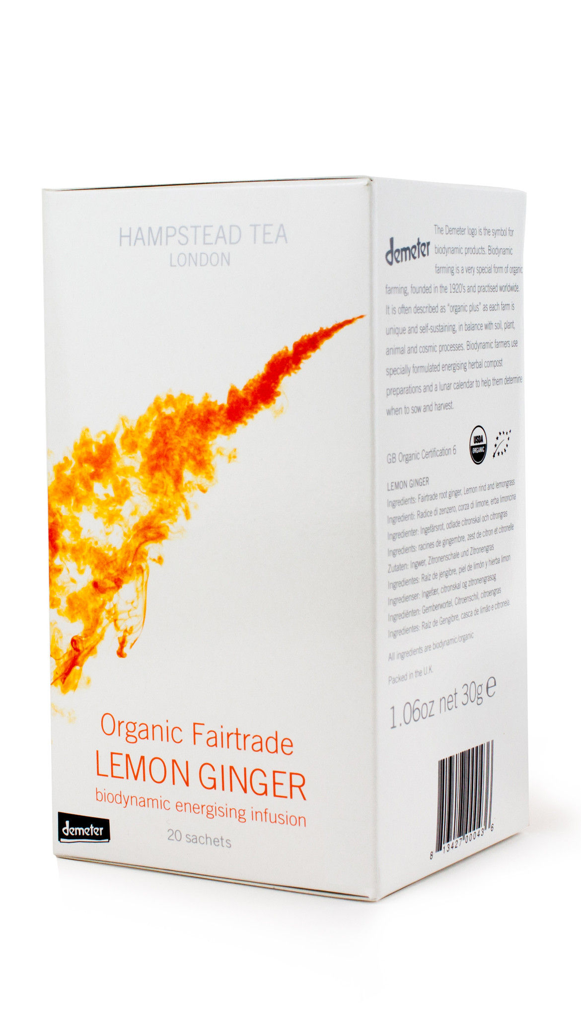 Infusion lemon ginger demeter (20 sachets)