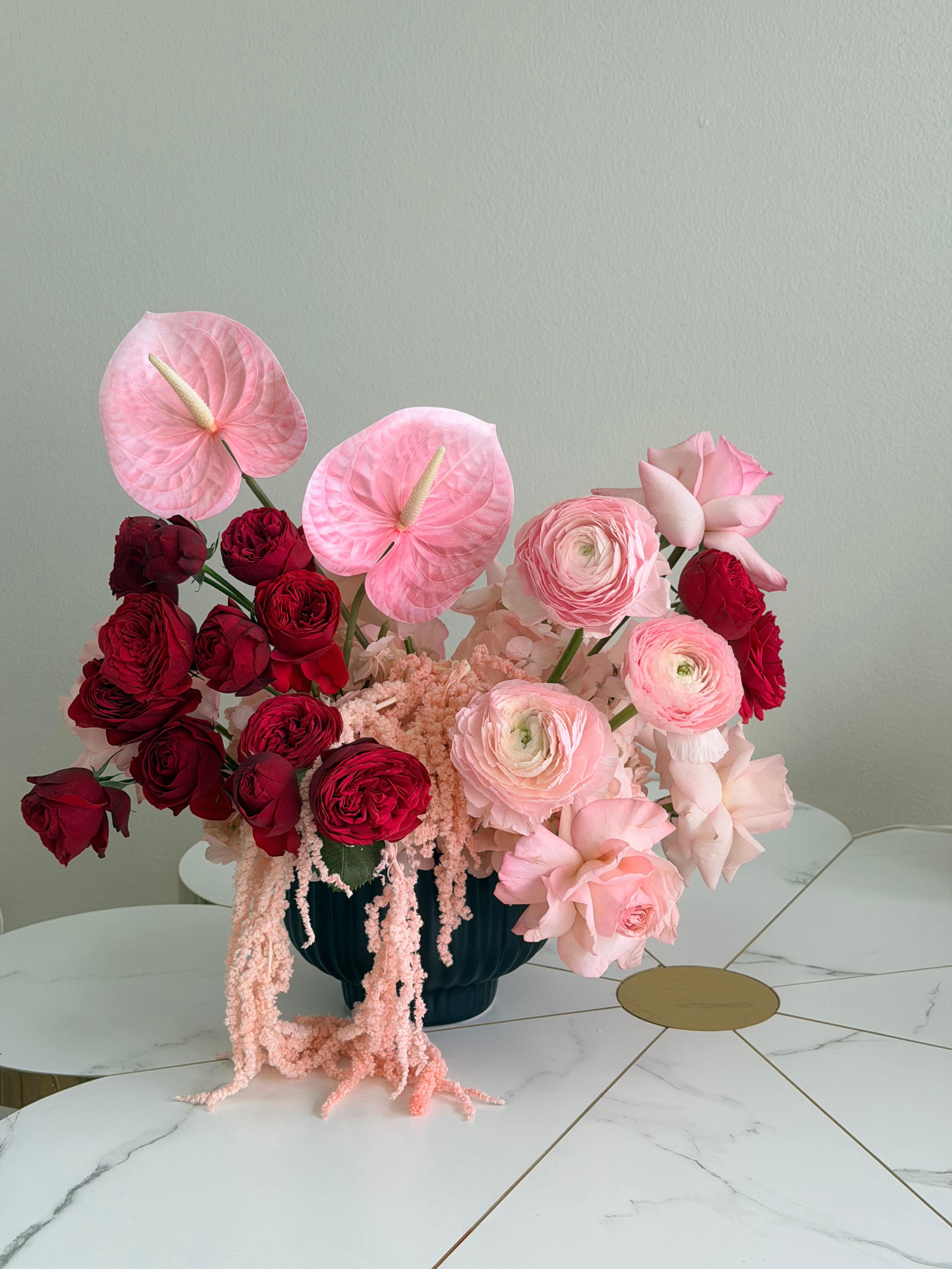 Rouge et Rosé vase