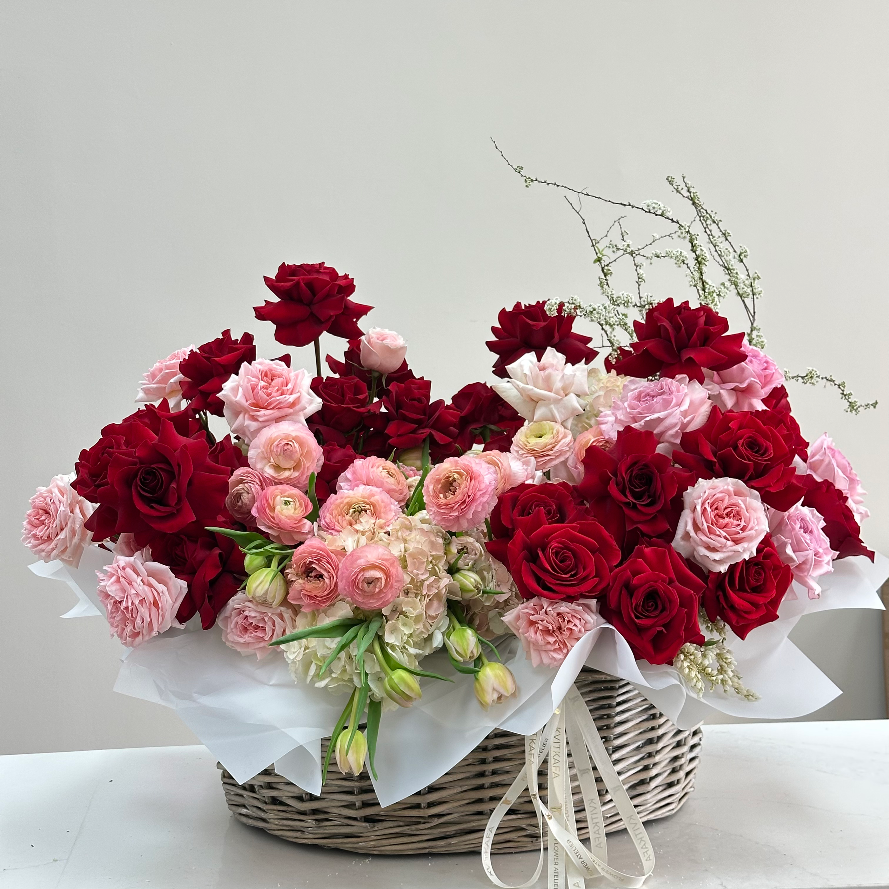 Spring blooms basket