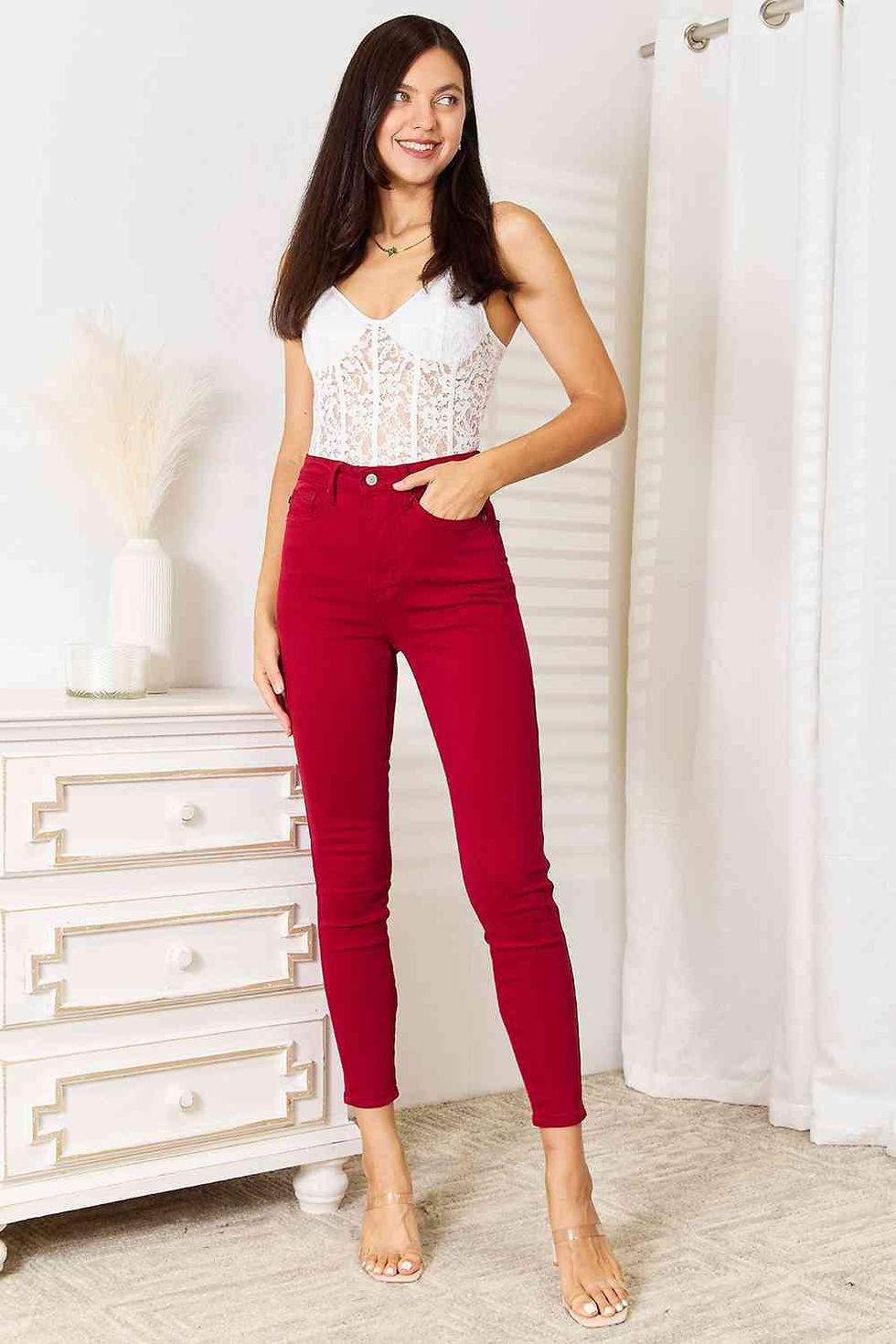 Thumbnail: Jenna High Waist Skinny Jeans-