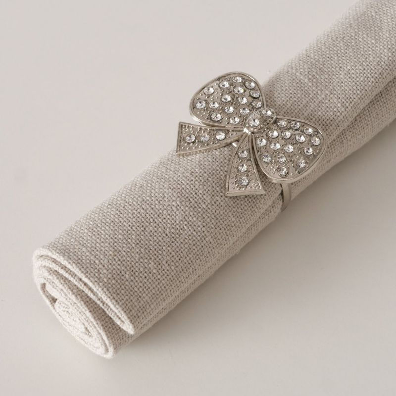 Sīktēls: Salvešu gredzenu kompl. Laetizia (4) D4cm met. Sudraba