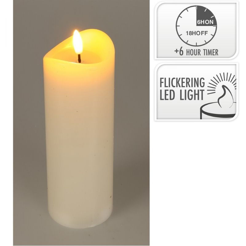 Svece LED 70x150mm ziloņkaula