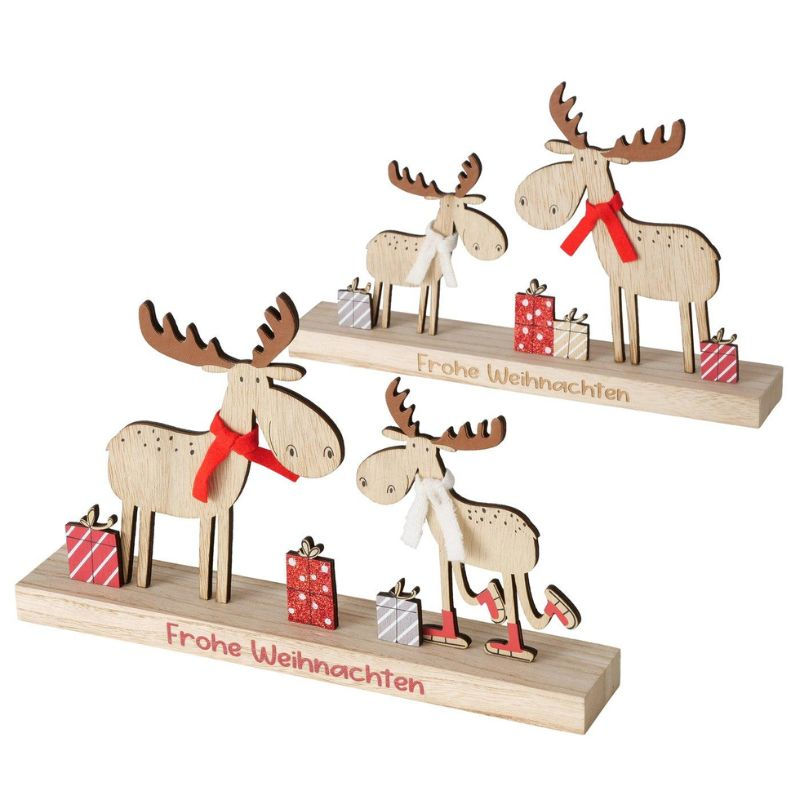 Dekors Zsv Briedis 19cm koka 2ass