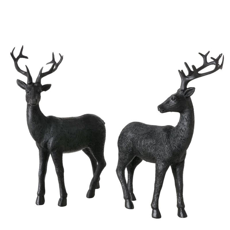 Dekors Zsv Briedis Crocky melns H23cm 2ass