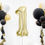 Sīktēls: Balons folija cipars 1 šampanieša 85cm