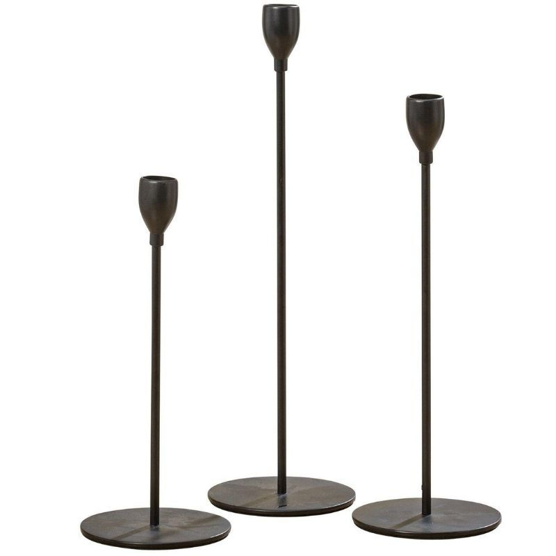 Svečturis Malte (3) 23-33cm melns kompl.