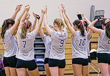 Volleyball Team Huddle