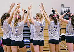 Volleyball Team Huddle