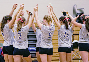 Volleyball Team Huddle