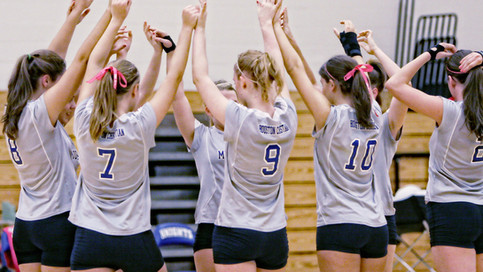 Volleyball Team Huddle