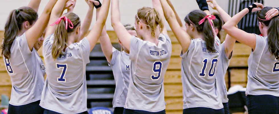 Volleyball Team Huddle