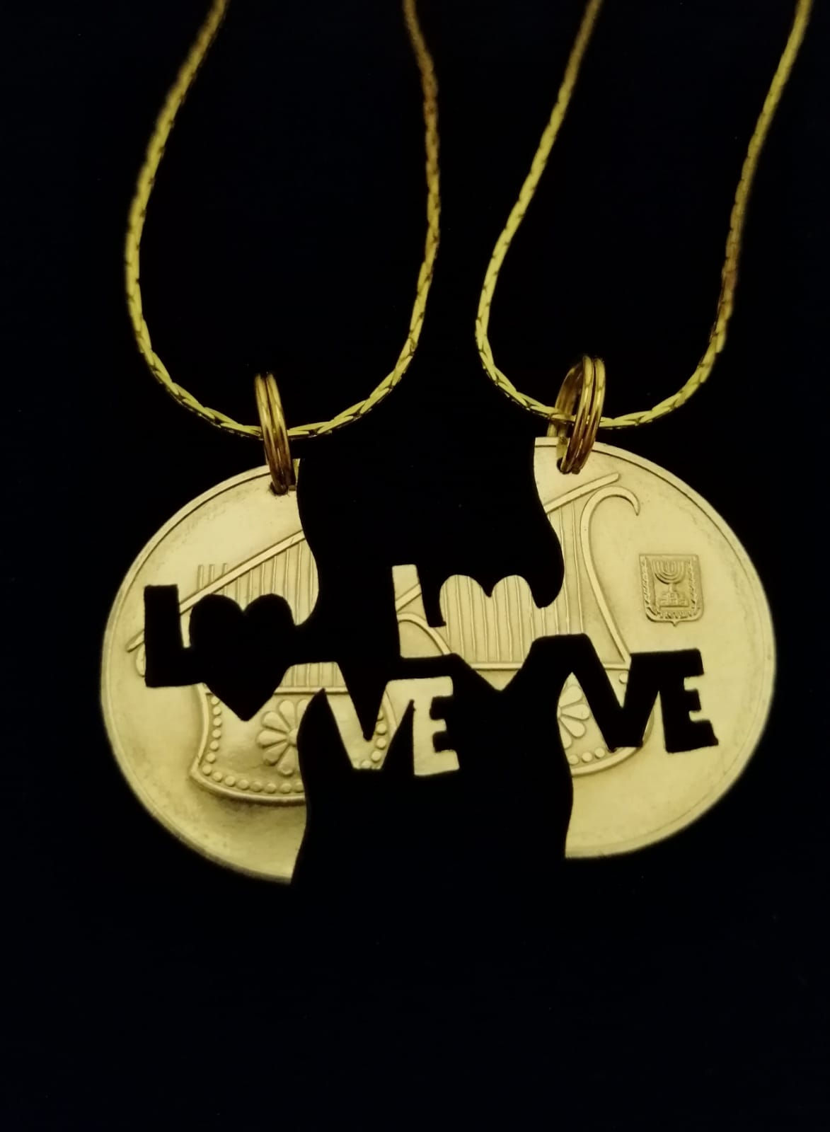 Half Shekel Friendship Love Pendant