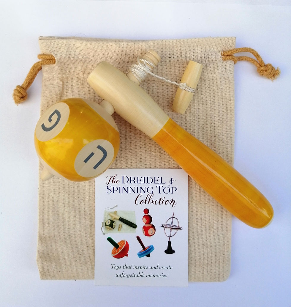 Thumbnail: Long Handle Wooden Dreidel