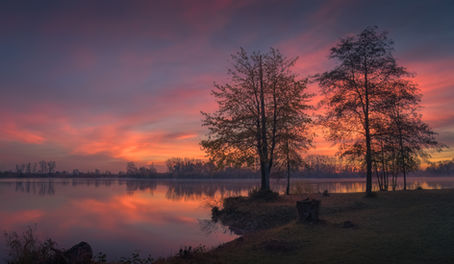 November 13, 2025 - A colorful late autumn morning at Giesen Quarry Lake