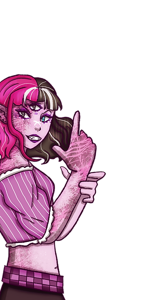 One of the artist's characters: Nyxara.