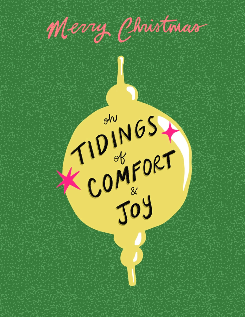 Tiding of Comfort and Joy Handmade Christmas Card