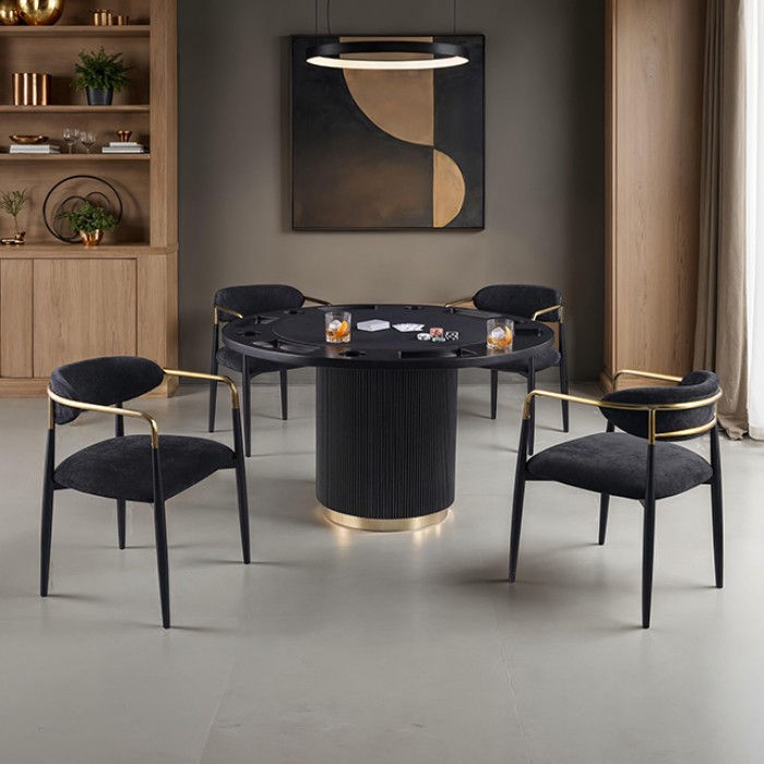 Frascone 5 Pc. Dining Table Set – FM-GM700BK-T-5PC03BK