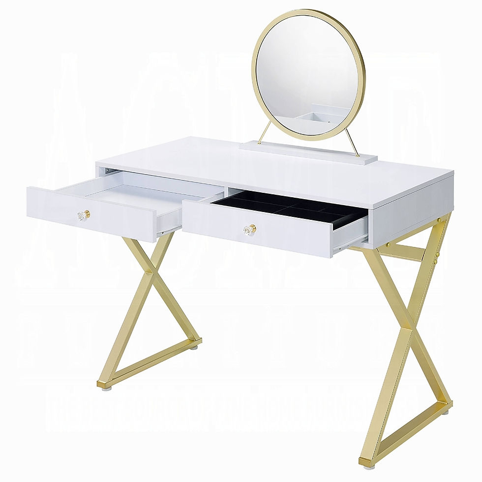 Thumbnail: Coleen Vanity Desk with Mirror