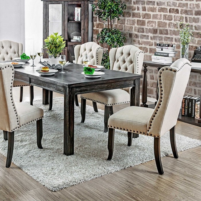 Sania 7 Pc Dining Table Set – CM3324BK-T-84-7PC