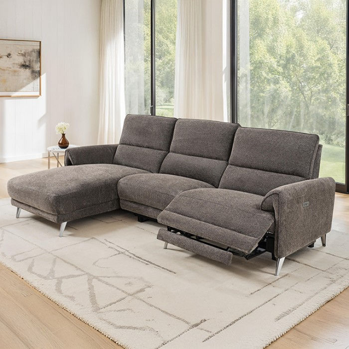 Brande Power Sectional, Left Chaise - CM9938BR-SECT-PM-L