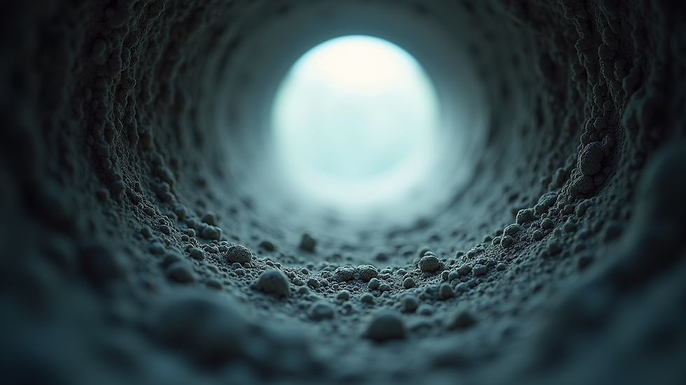 Close-up view of dust particles in an air duct