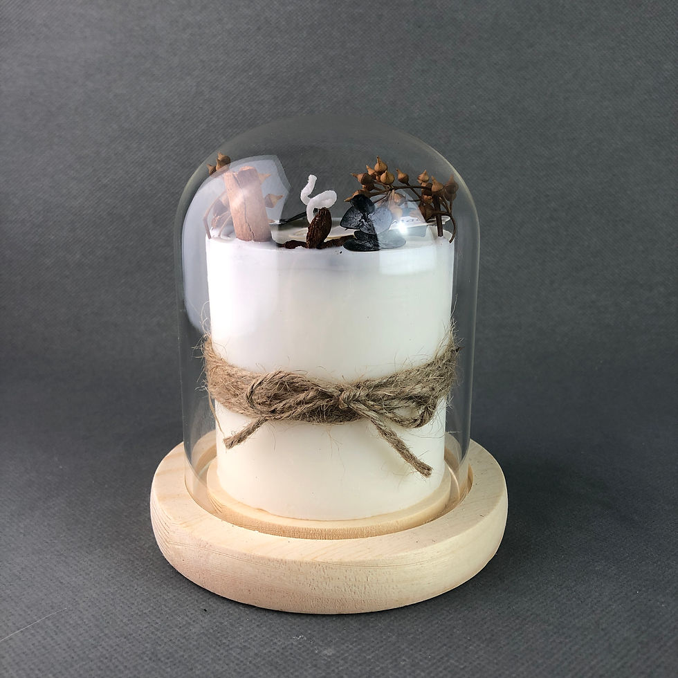 Thumbnail: Christmas Natural Dried Flower Scented Candle Bell Jar & Soap Flower Box Gif