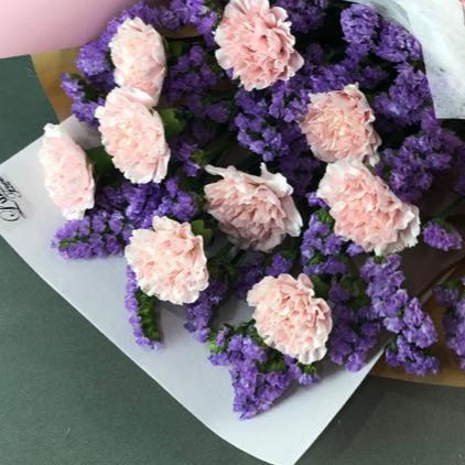 Thumbnail: Fresh Snow Pink Carnation Bouquet