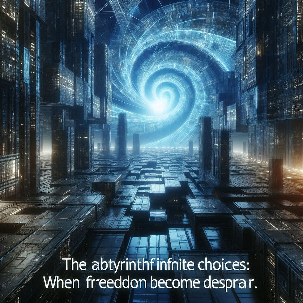 Portal de escolhas infinitas: a liberdade torna-se desespero