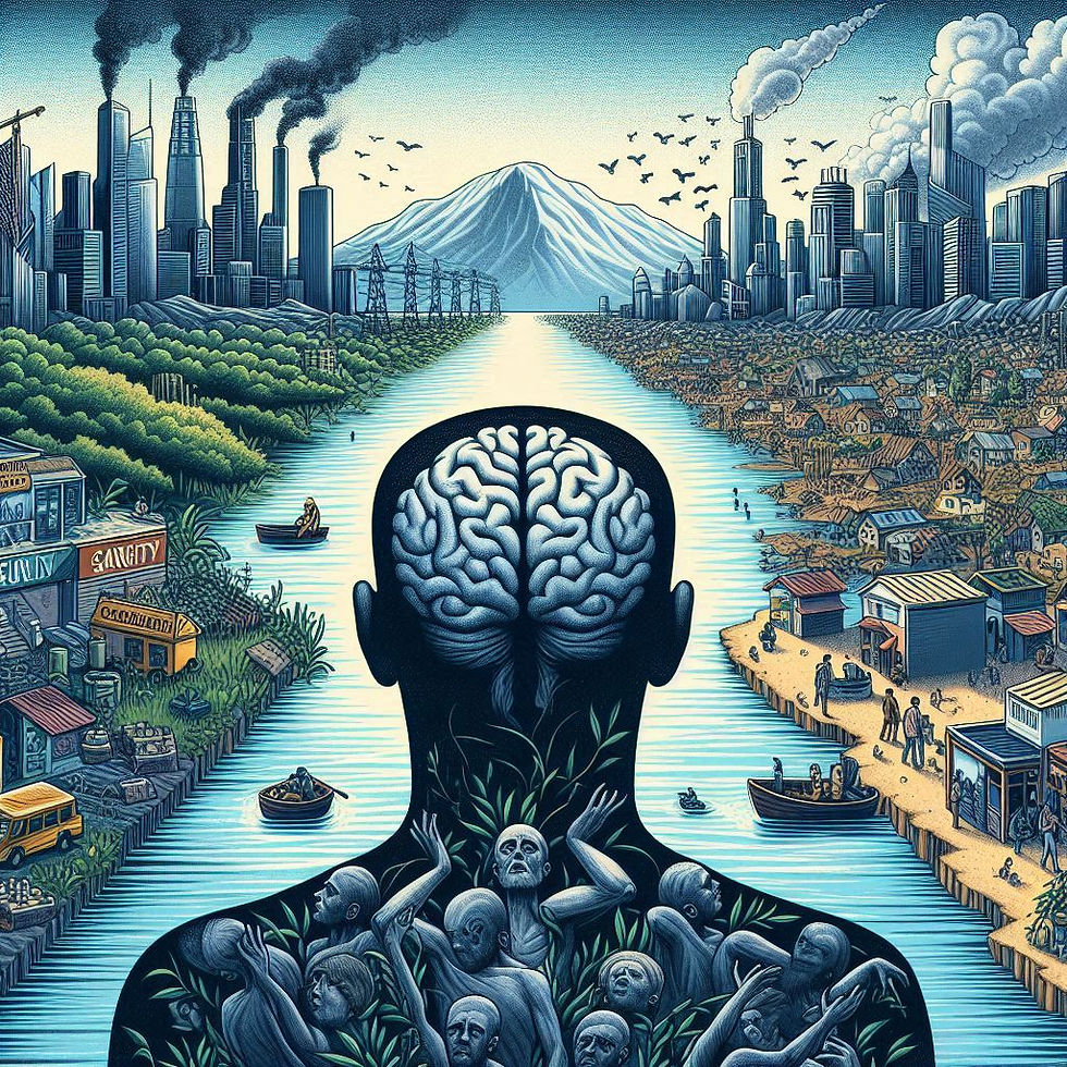 Cérebro dividido: natureza vs. cidade, impacto humano