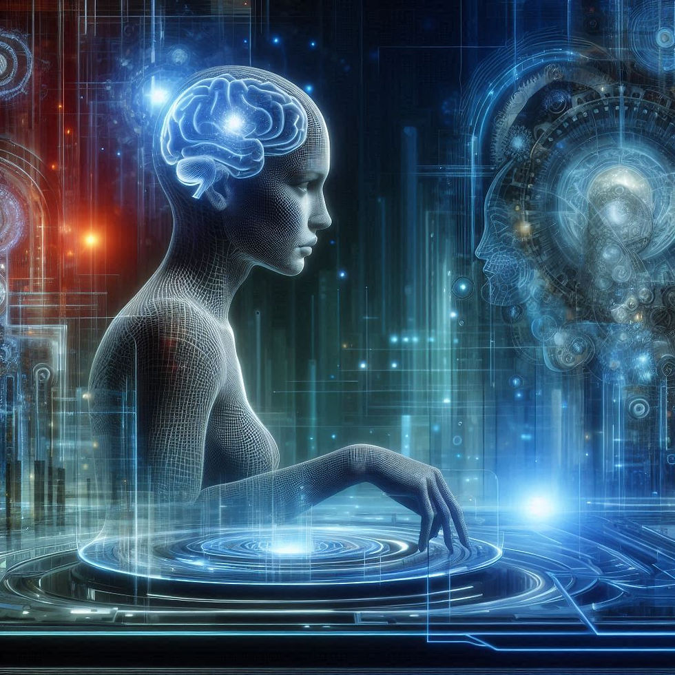 Memória e tecnologia: cérebro humano conectado a interface digital