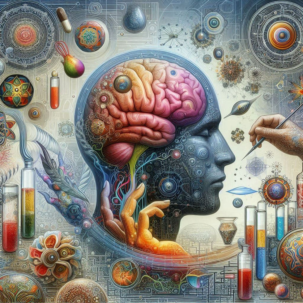 Ilustração cérebro humano: ciência e aprendizagem