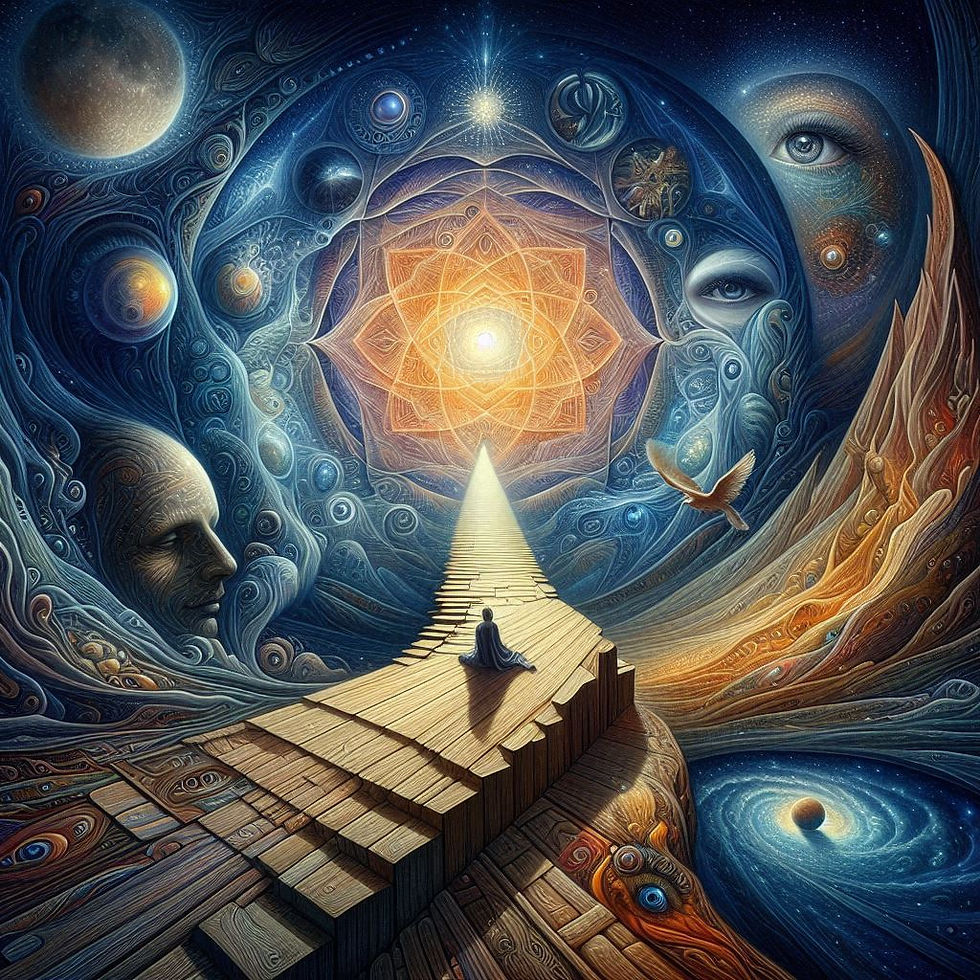 Caminho cósmico: jornada espiritual rumo à luz