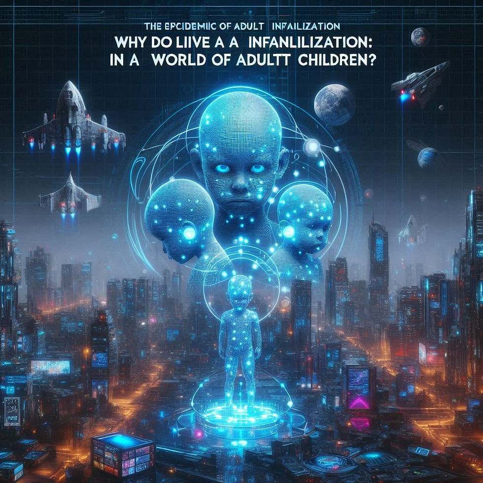 Imagem futurista: Crianças robôs, livro 'Infantilismo em um mundo adulto'