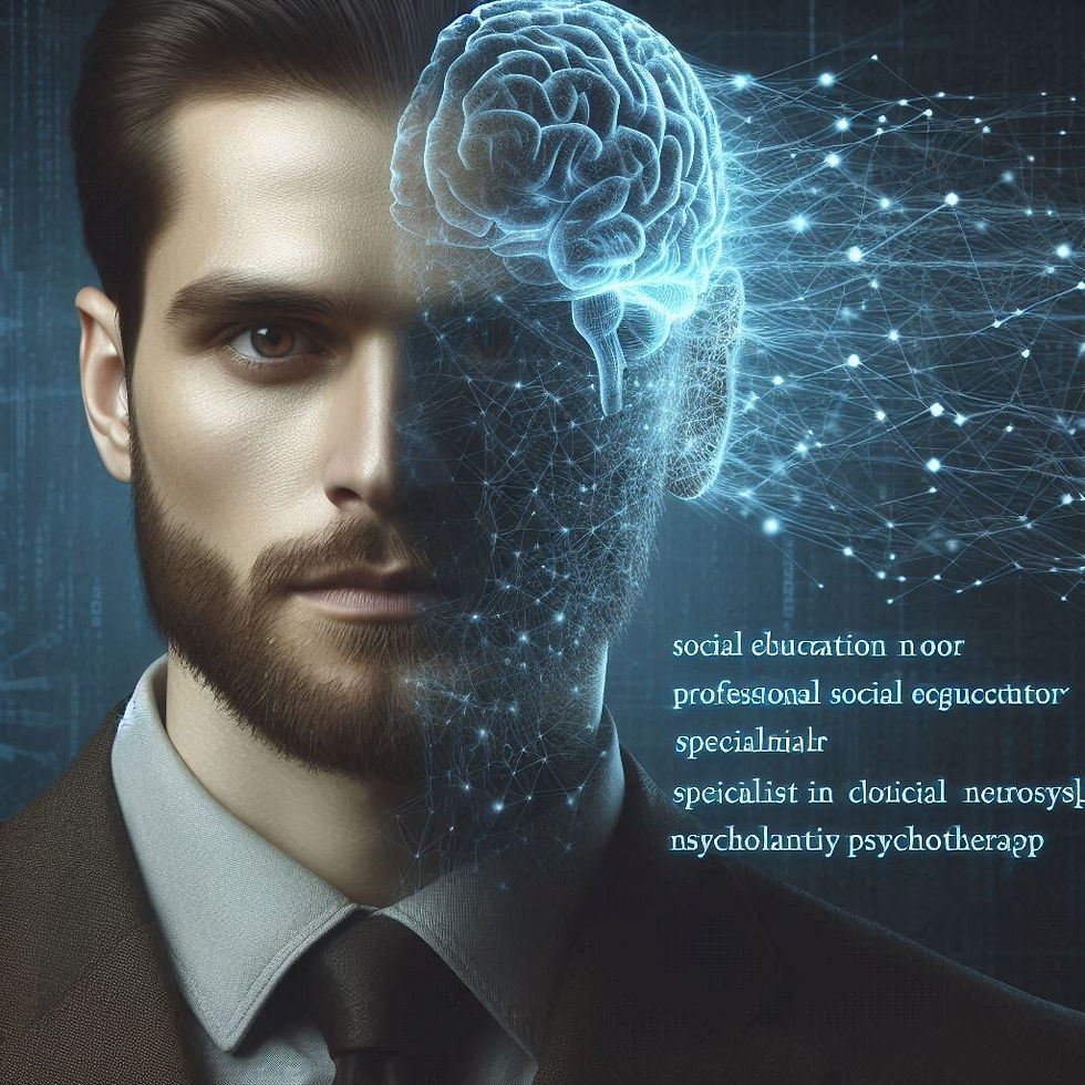 Homem com cérebro digitalizado: social, profissional, criativo