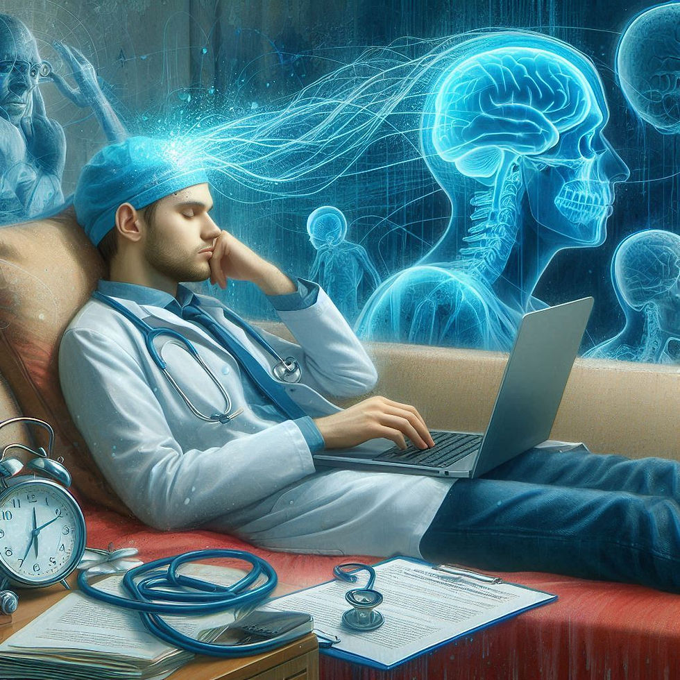 Médico pesquisando técnicas de memorização e aprendizado