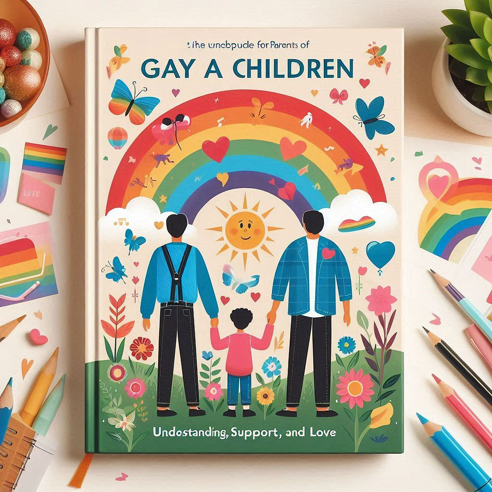 Livro Gay a Children: compreensão, apoio e amor. Pais com filhos LGBTQIA+