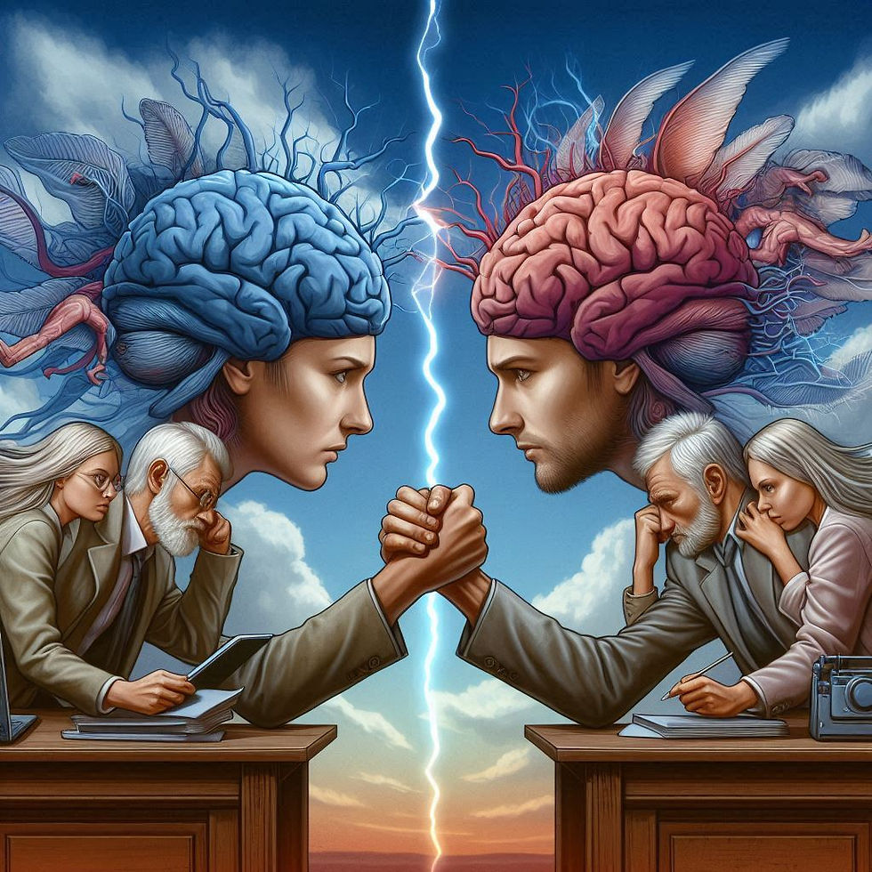Dois cérebros em confronto, neuropsicanálise clínica