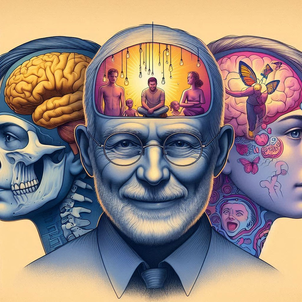 Ilustração de Henry Murray com cenas internas da mente