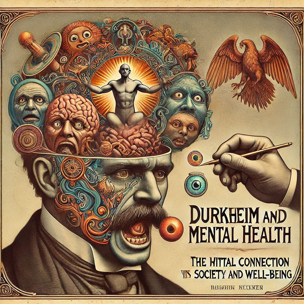Imagem de capa: Durkheim e Saúde Mental, a conexão vital entre sociedade e bem-estar