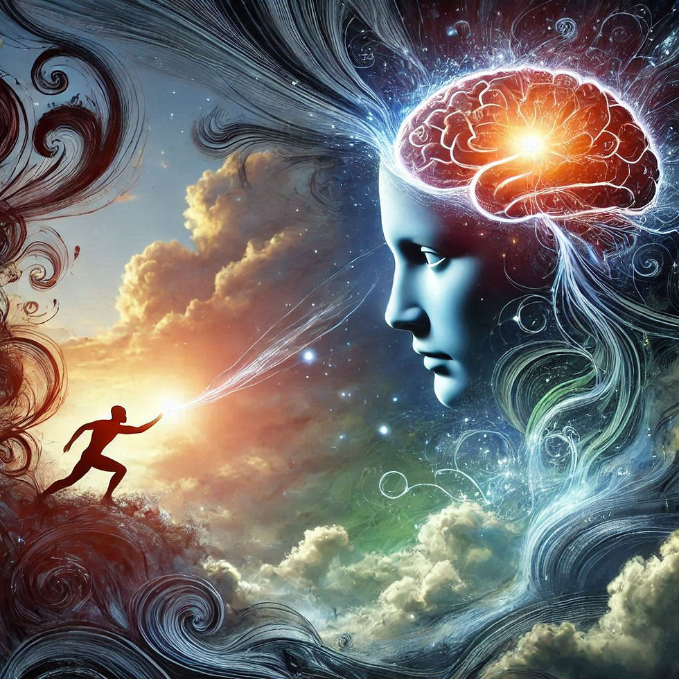 Imagem abstrata: mente e espírito conectados